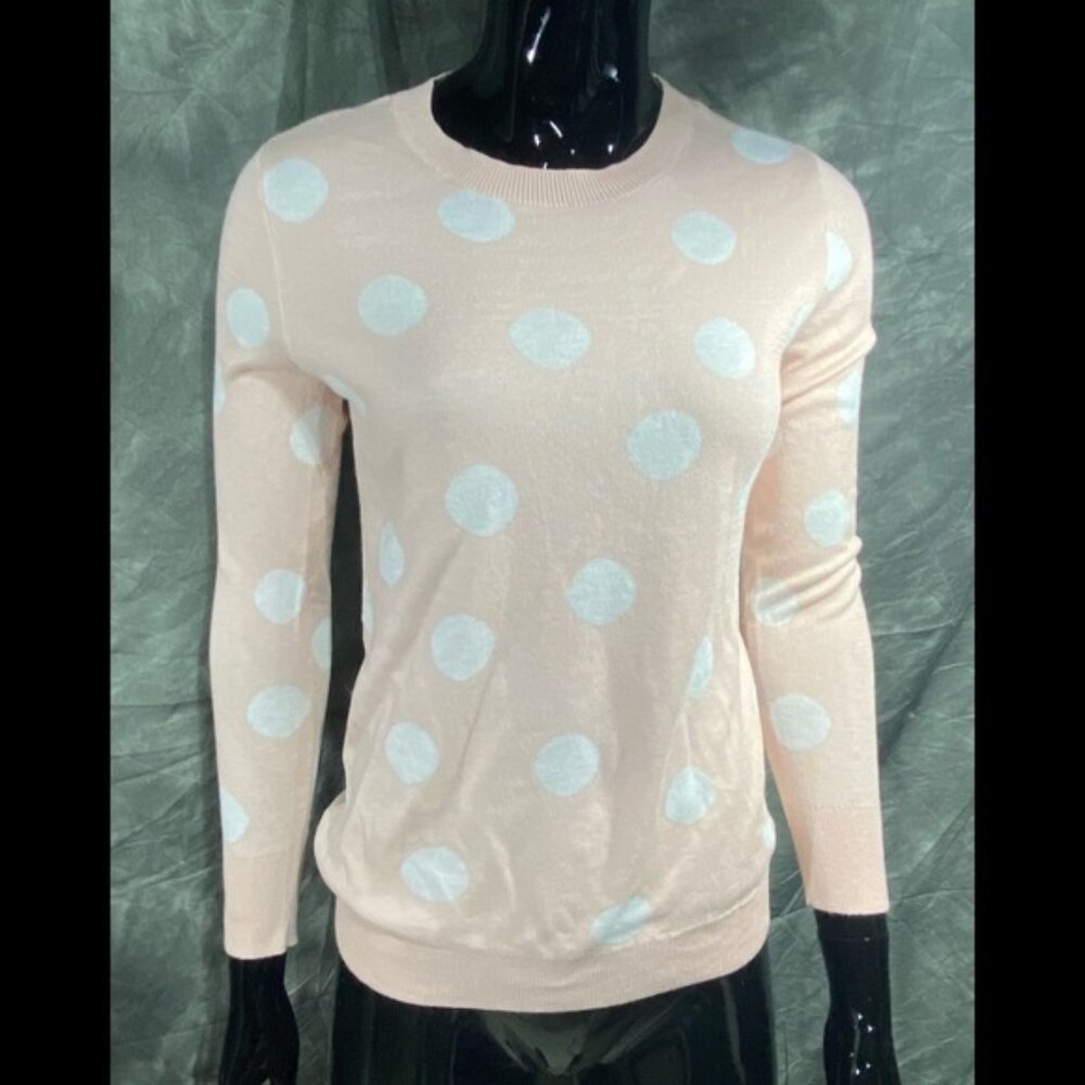 Halogen lightweight summer polka dot sweater